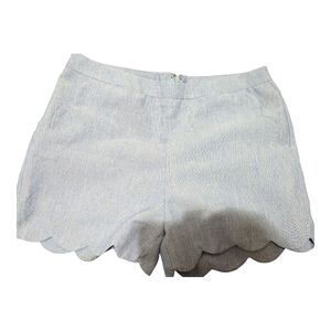 Love Riche Scalloped Shorts in Light Blue